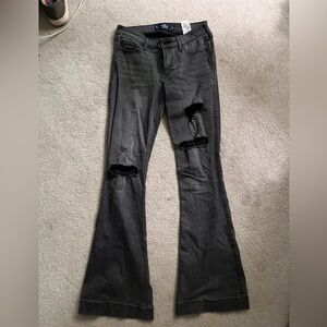 Hollister flare jeans with rips